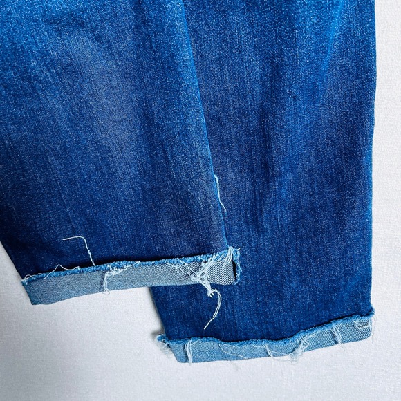 Seven7 Womens Easy Fit Boyfriend Jeans Blue Denim Frayed Hem Size 8 - Picture 14 of 14